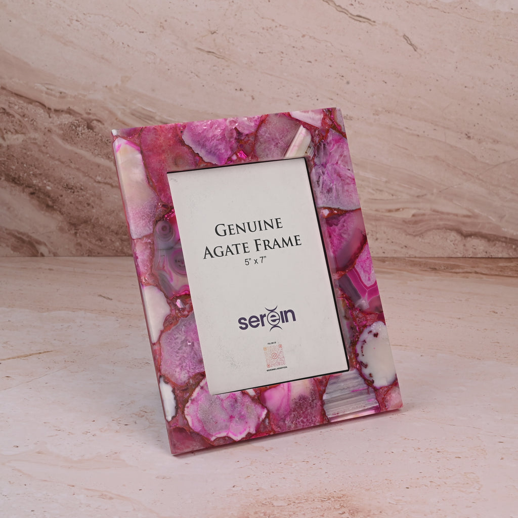 Pink Agate Photo Frame