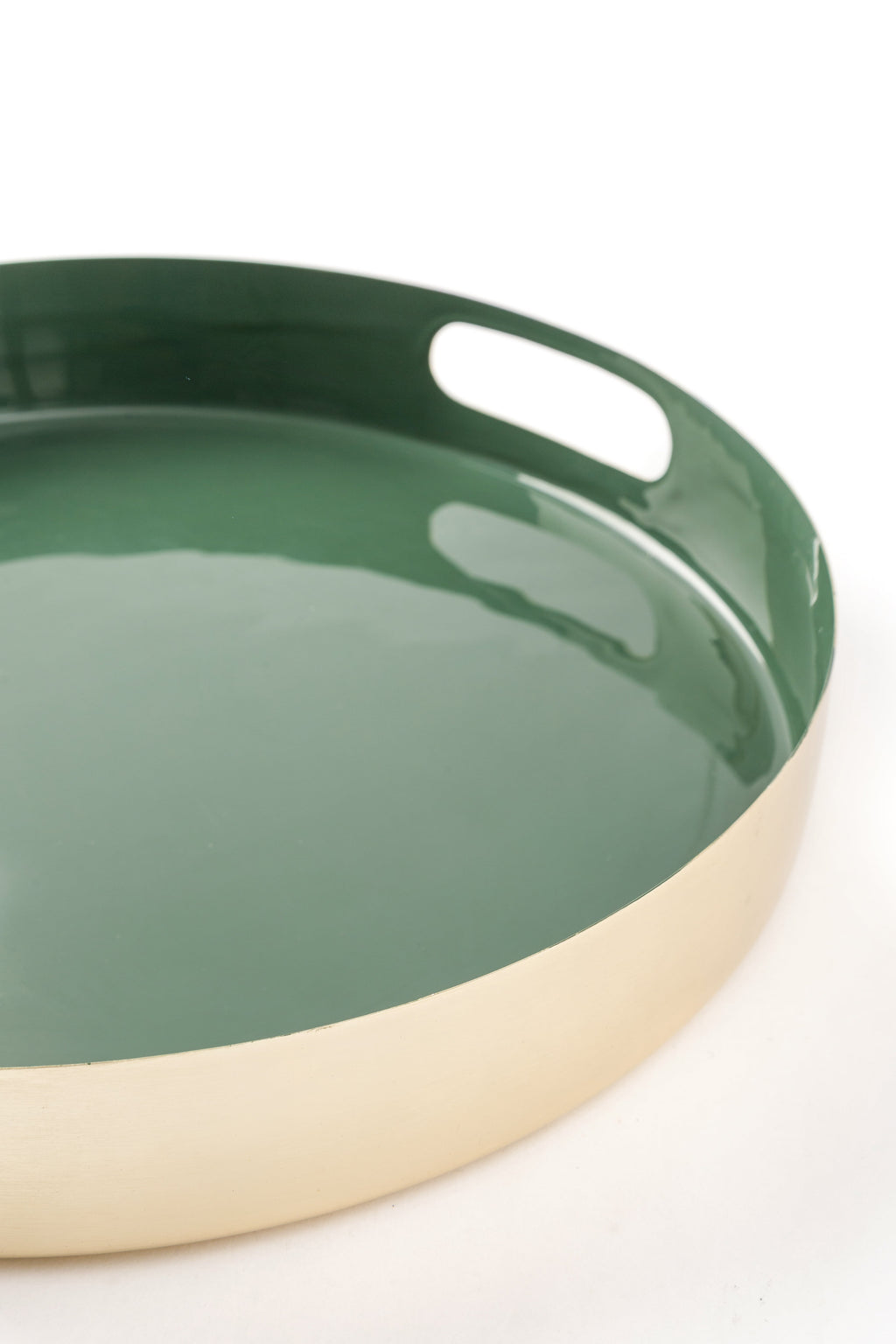 Green Round Ottoman Serving Tray