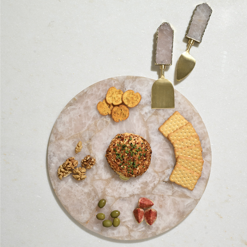 Rose Quartz Cheese Platter Board