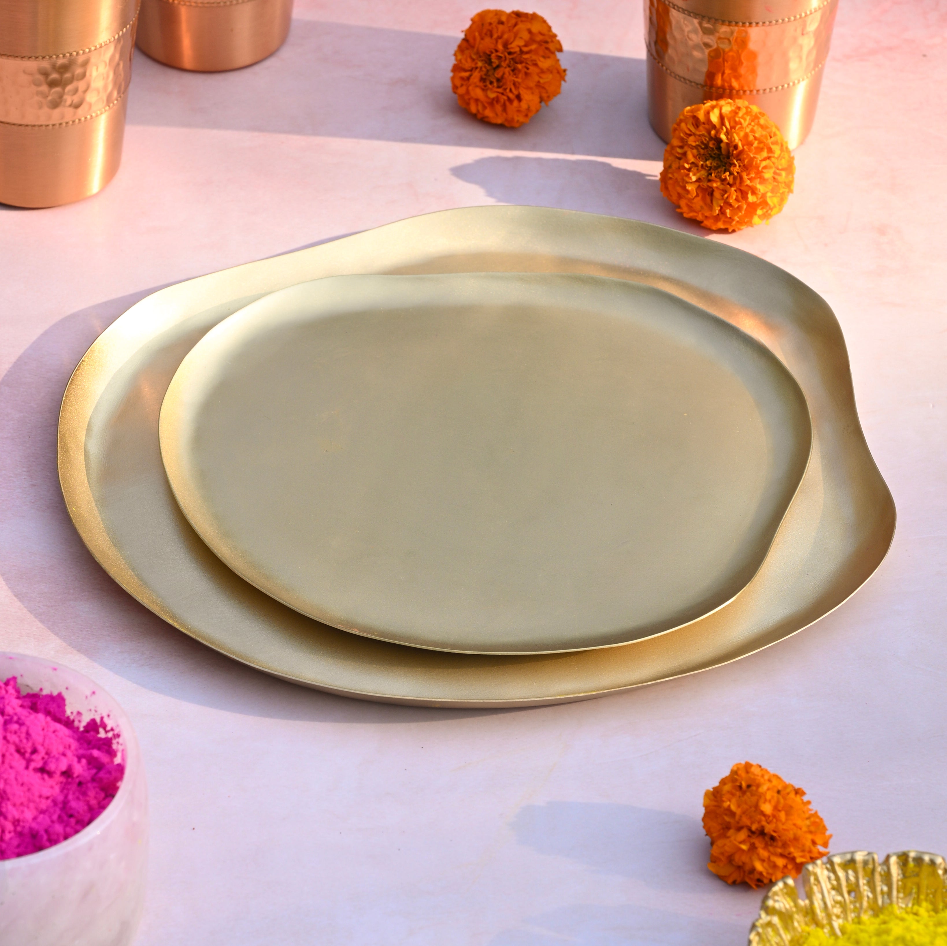Brass Serving Platter Tray