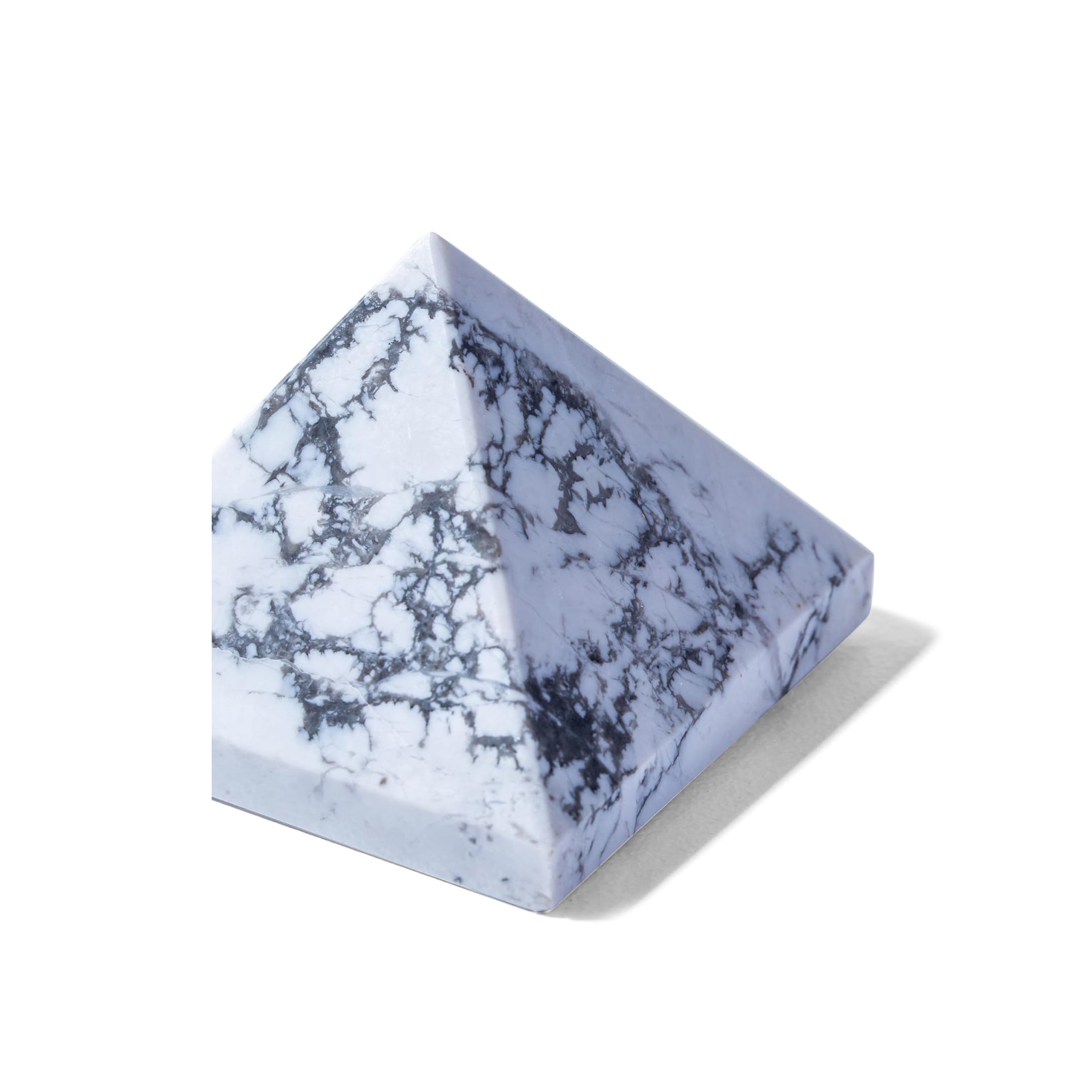 Howlite Stone Pyramid
