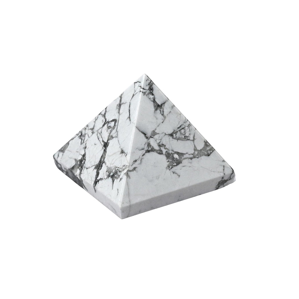 Howlite Stone Pyramid