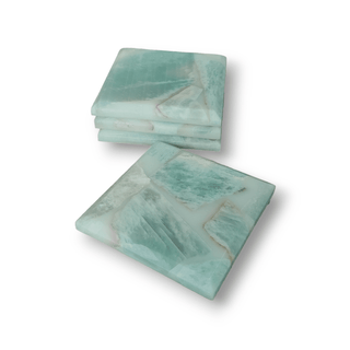 Amazonite Coaster Set - Polished Edges