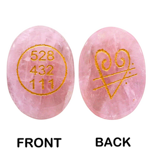 Rose Quartz Zibu Coin Crystal Stone for Good Luck Love and Relationship