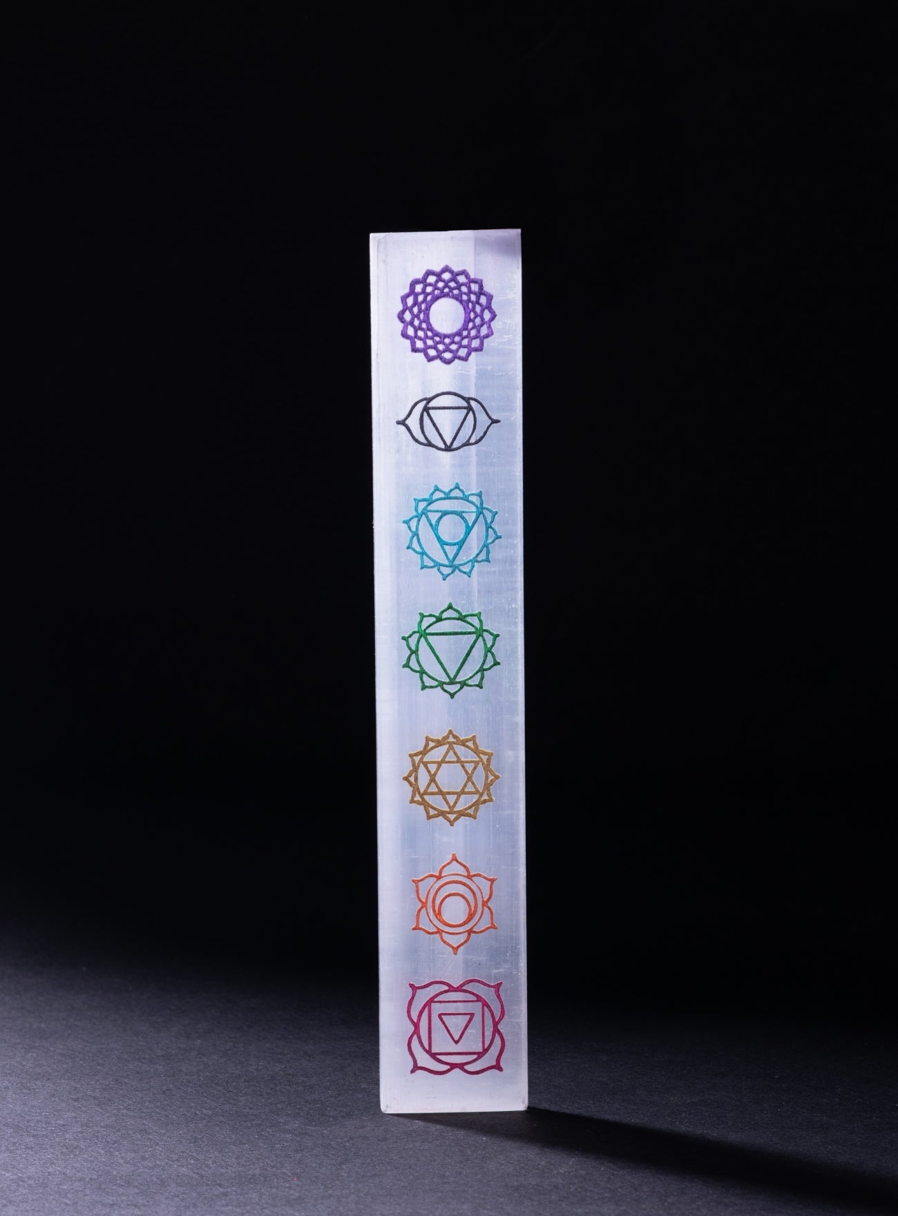 Selenite Seven Chakra Charging Plate