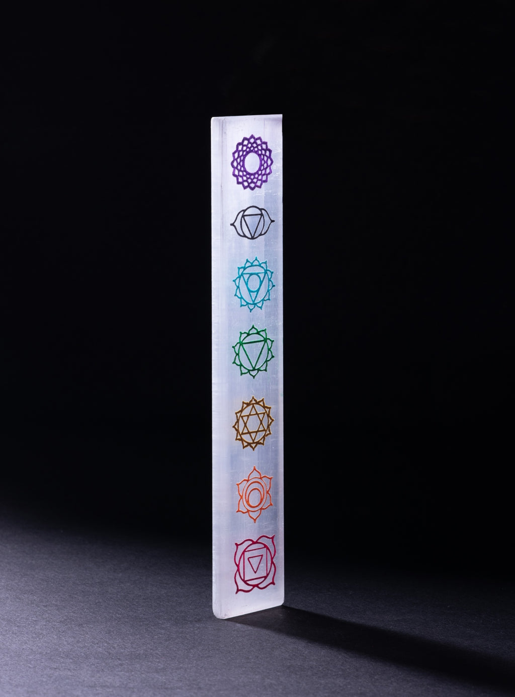 Selenite Seven Chakra Charging Plate