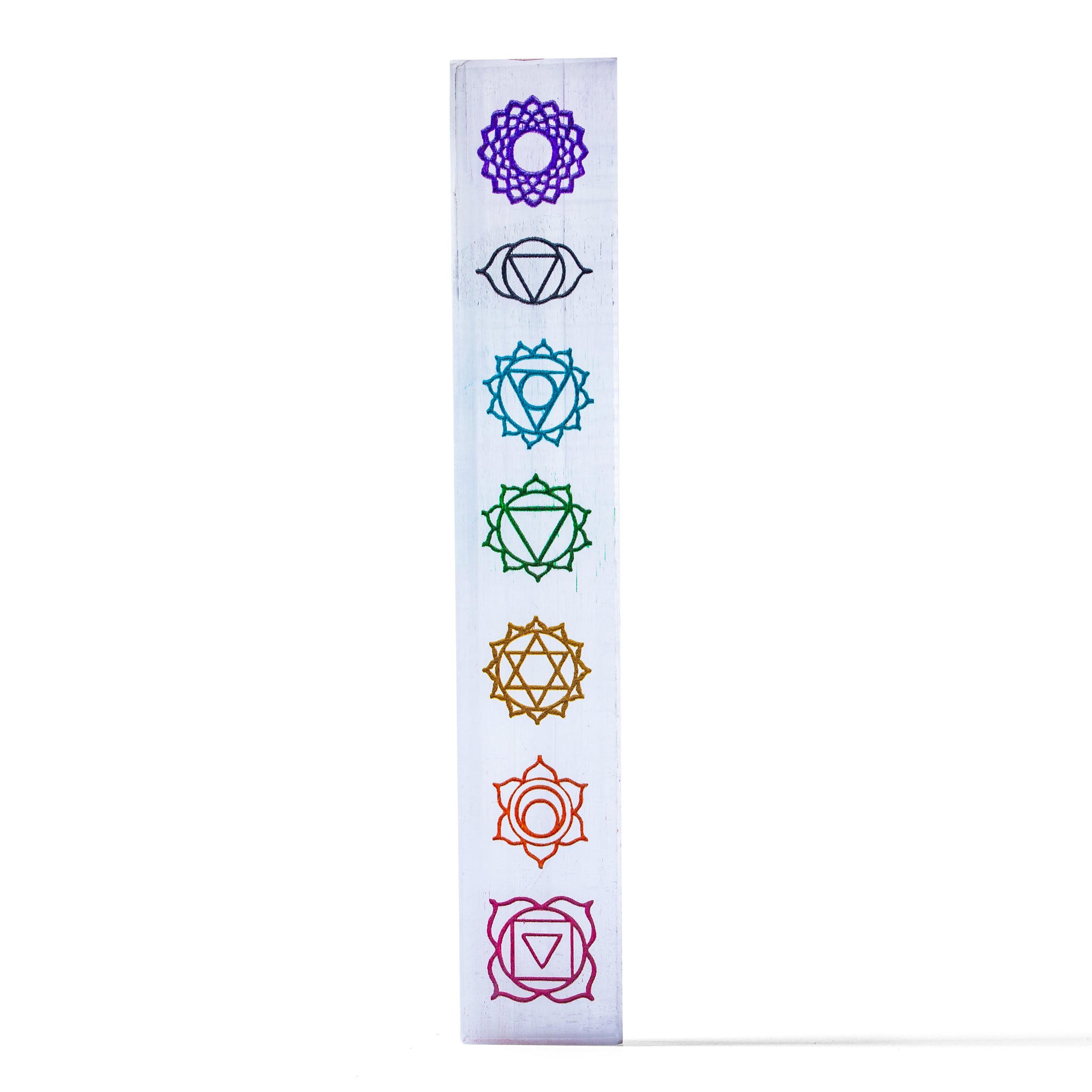Selenite Seven Chakra Charging Plate