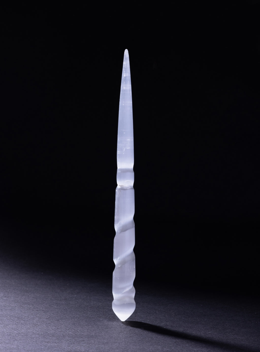 Selenite Spiral Wand
