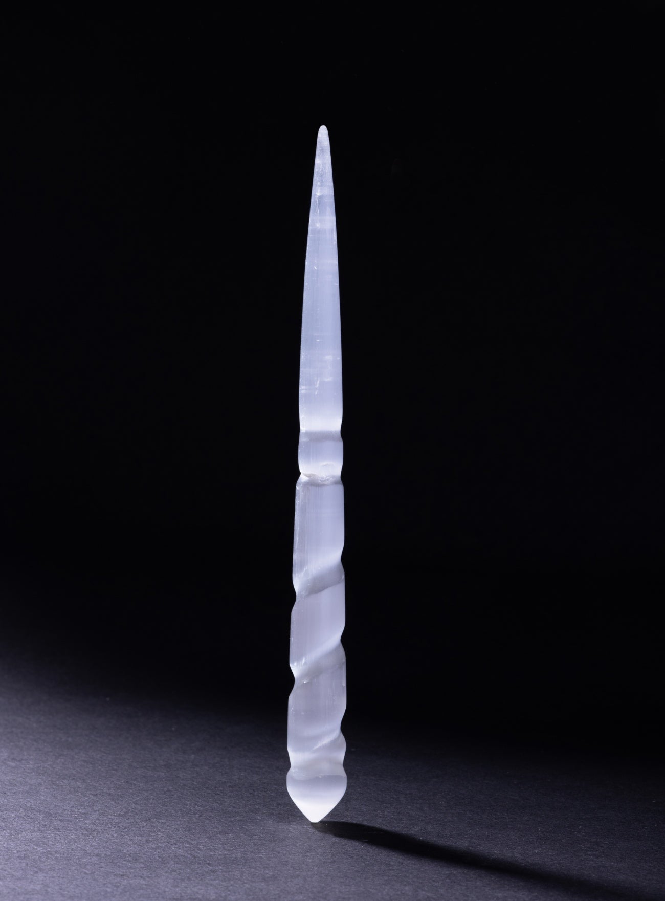 Selenite Spiral Wand