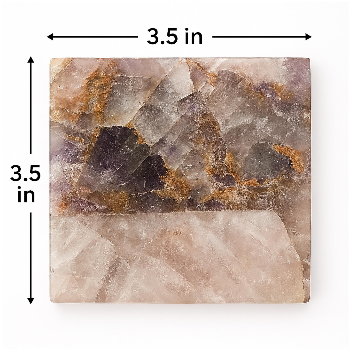 Amethyst with Rose Quartz Coaster Set