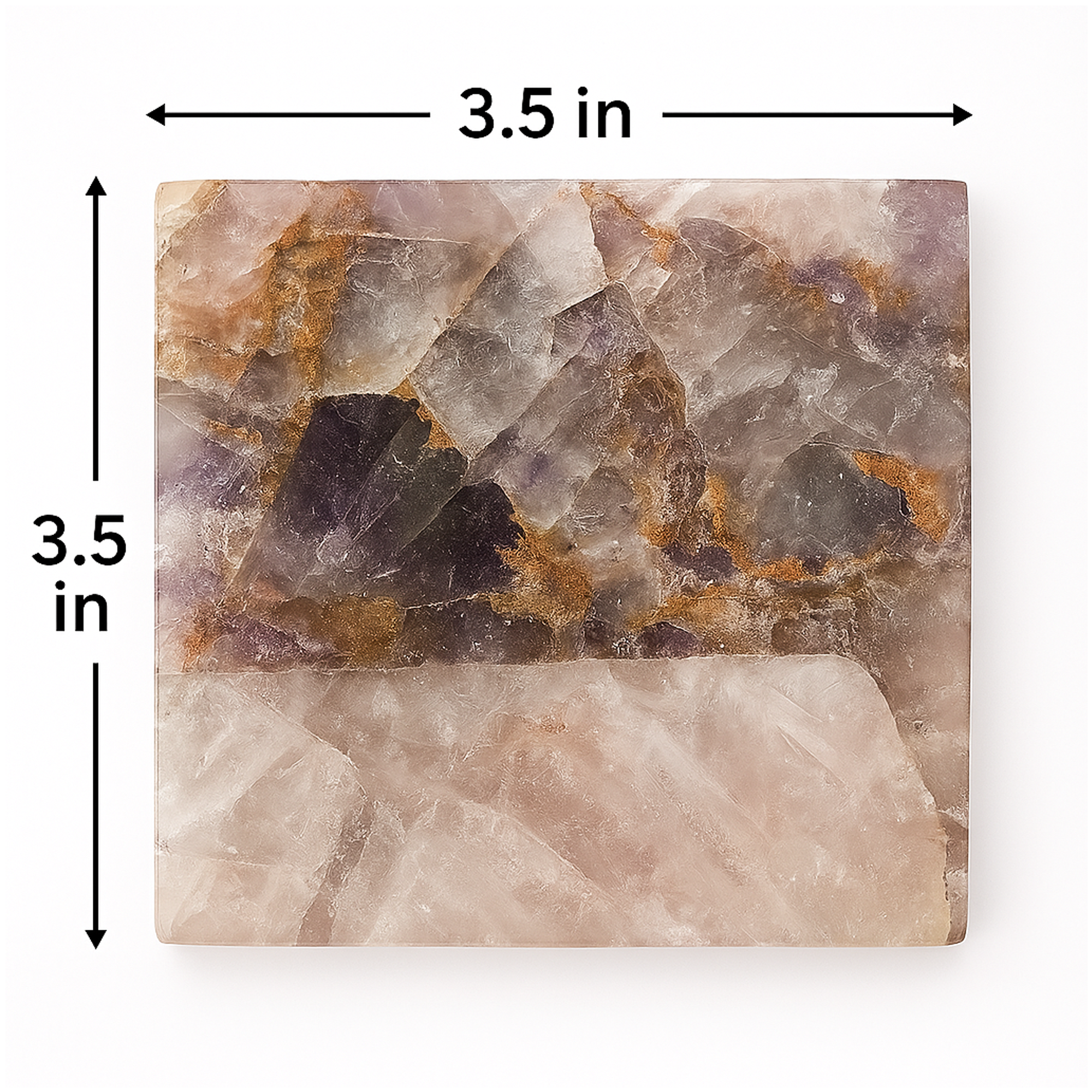 Amethyst with Rose Quartz Coaster Set