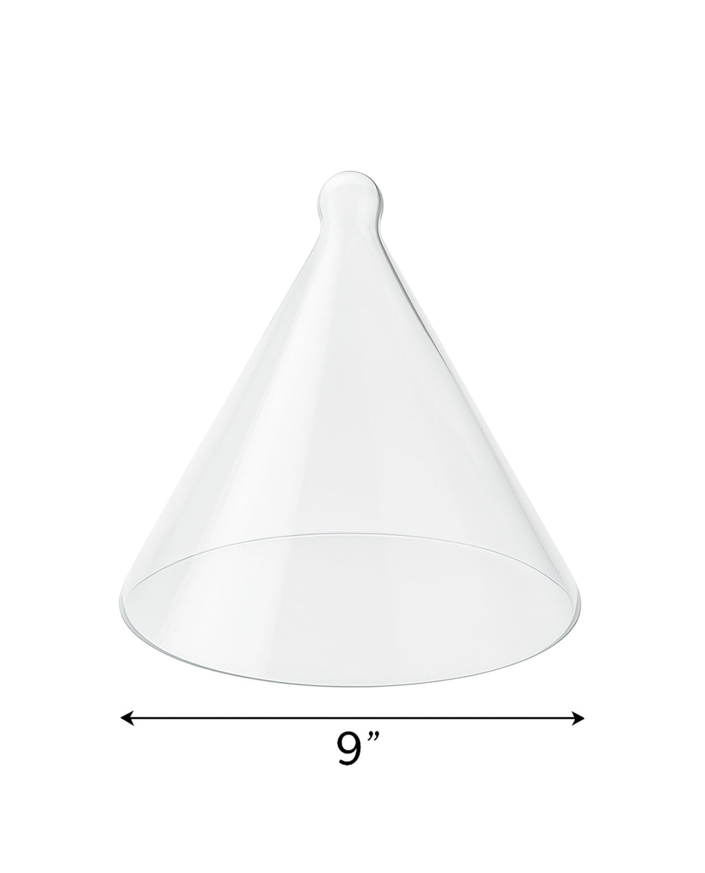 Cone Shape Glass Cloche (9 Inches)