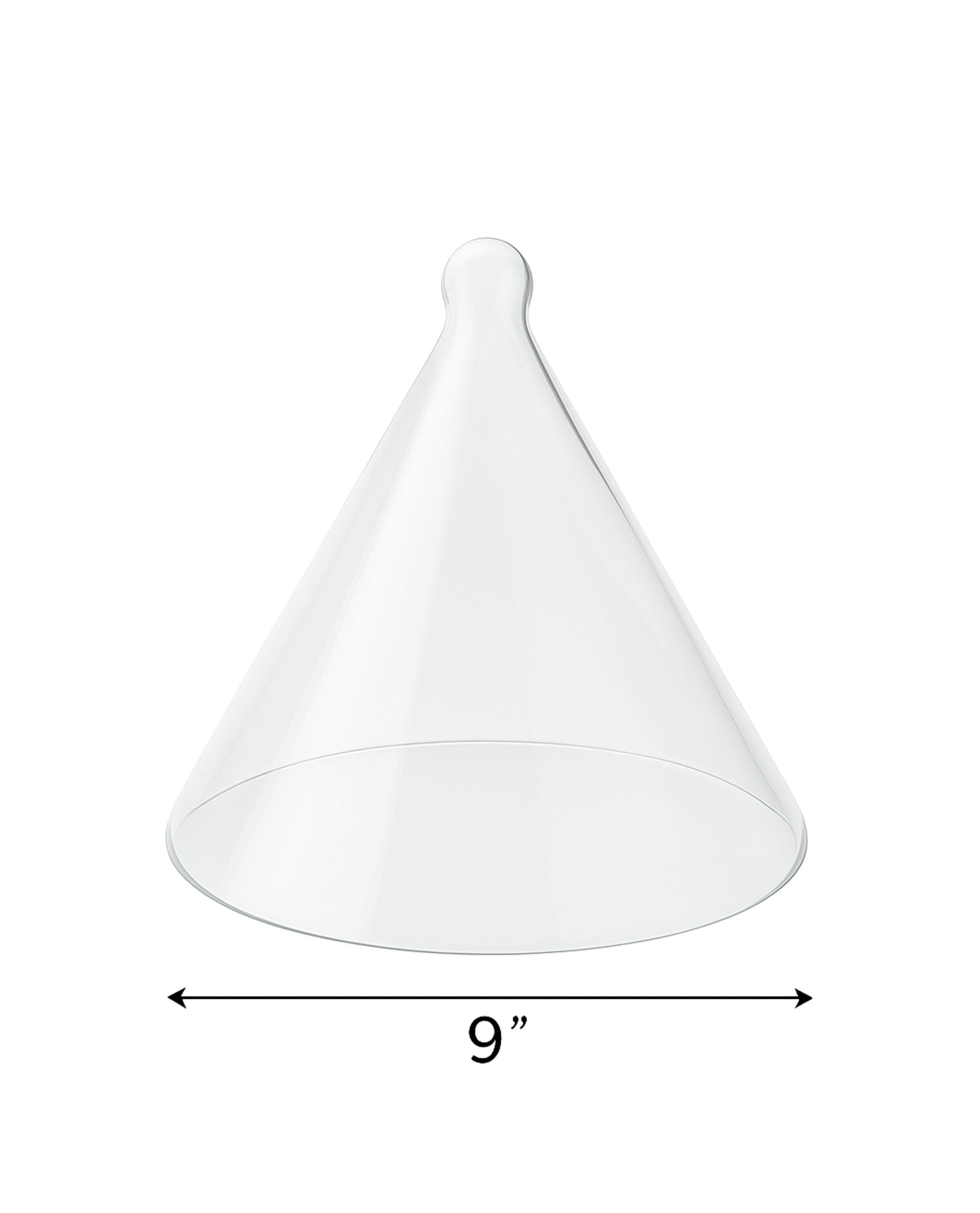 Cone Shape Glass Cloche (9 Inches)