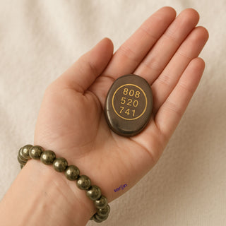 Pyrite Zibu Coin with Bracelet