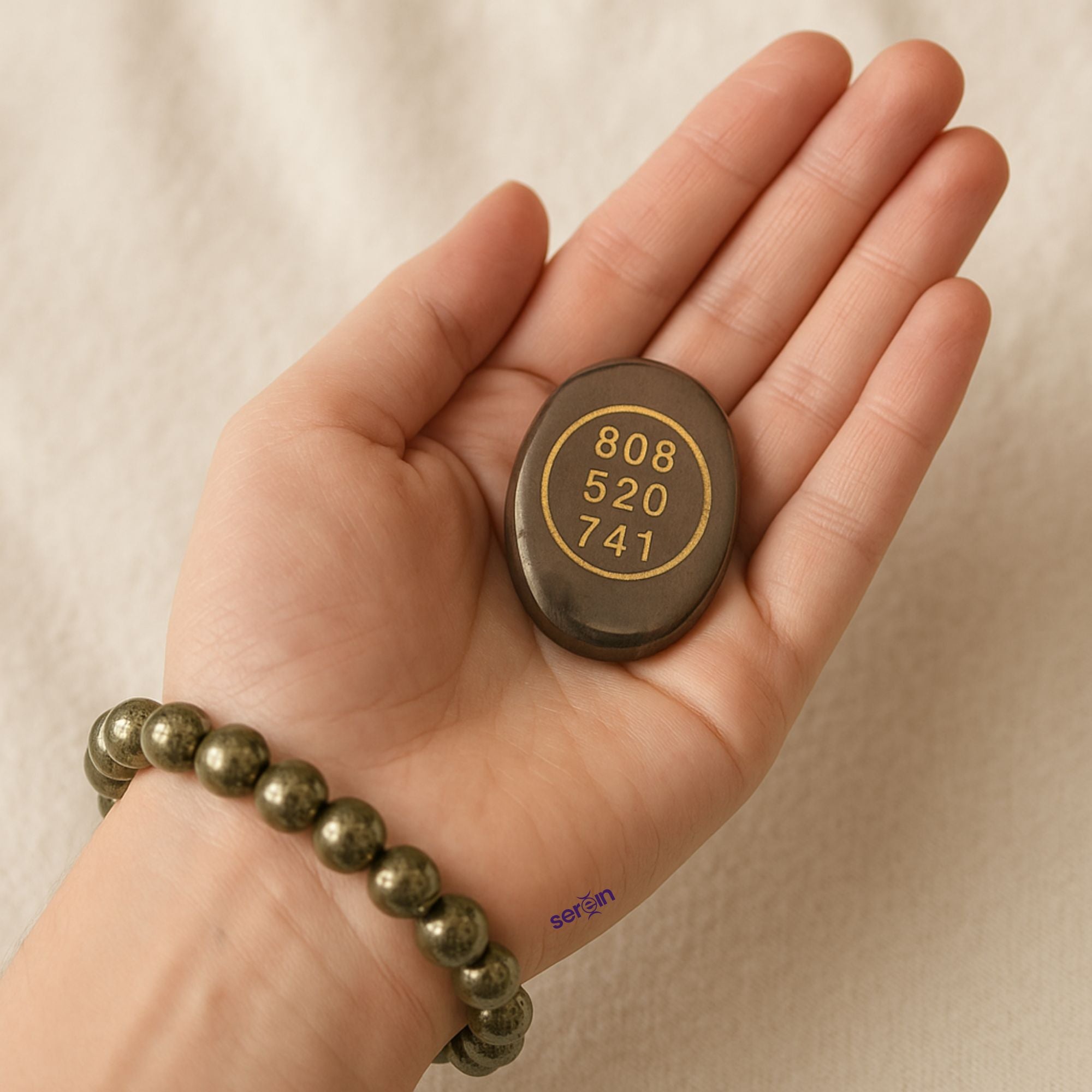 Pyrite Zibu Coin with Bracelet