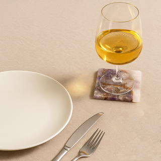 Amethyst with Rose Quartz Coaster Set