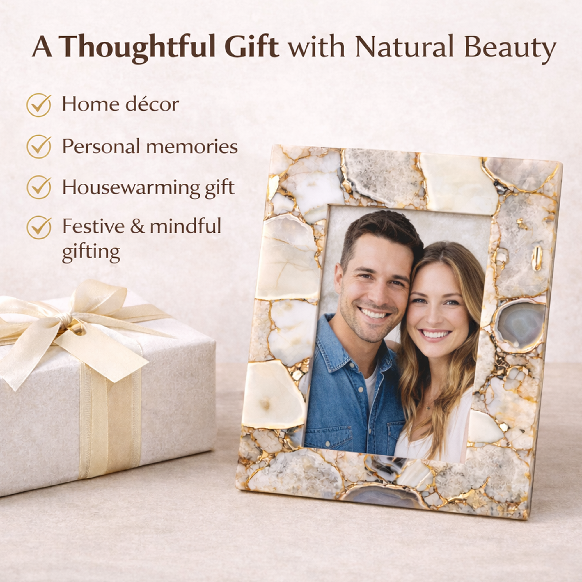 Brown Agate Photo Frame