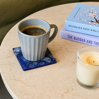 Blue Agate Coaster Set