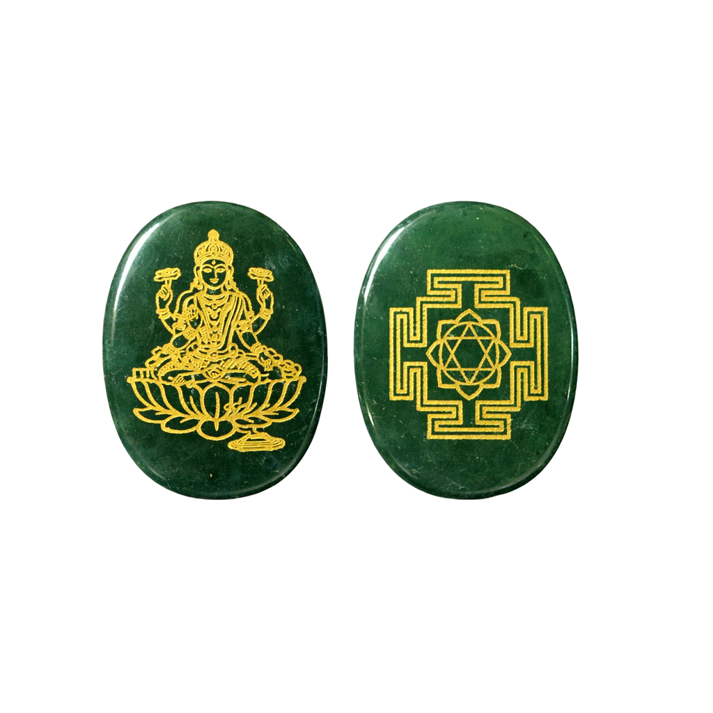 Green Jade Laxmi Zibu Coin for Prosperity