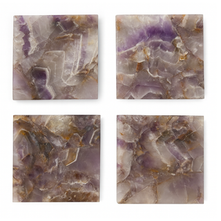 Amethyst Coaster Set