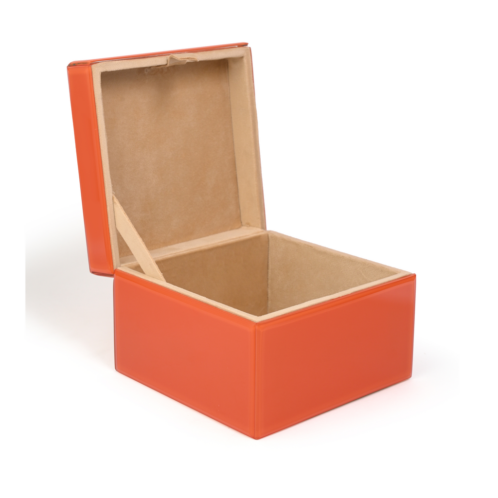 Orange Glass Jewellery Box