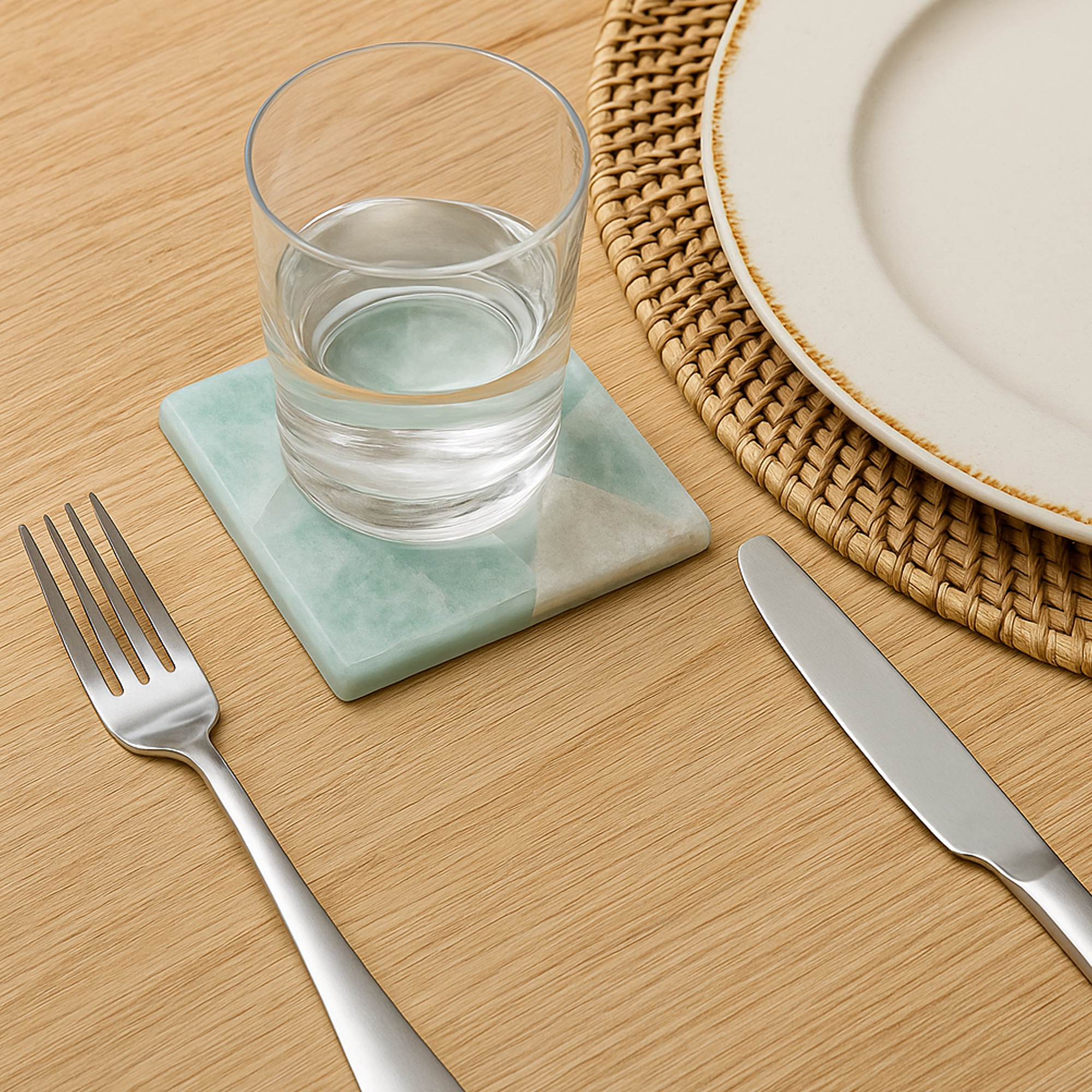 Amazonite Coaster Set