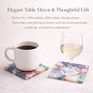 Multi-Color Agate Coaster Set