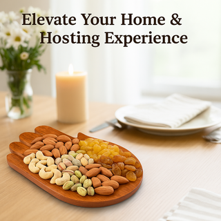 Acacia Wood Hamsa Serving Platter Tray