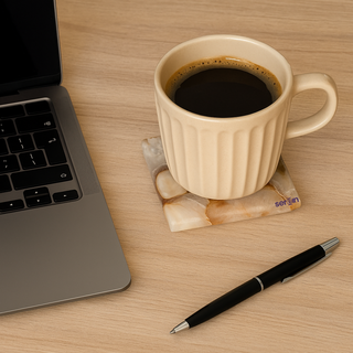 Brown Agate Coaster Set