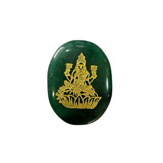 Green Jade Laxmi Zibu Coin for Prosperity