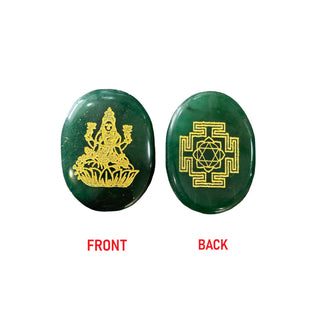 Green Jade Laxmi Zibu Coin for Prosperity