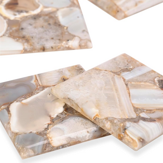 Brown Agate Coaster Set