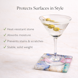 Multi-Color Agate Coaster Set