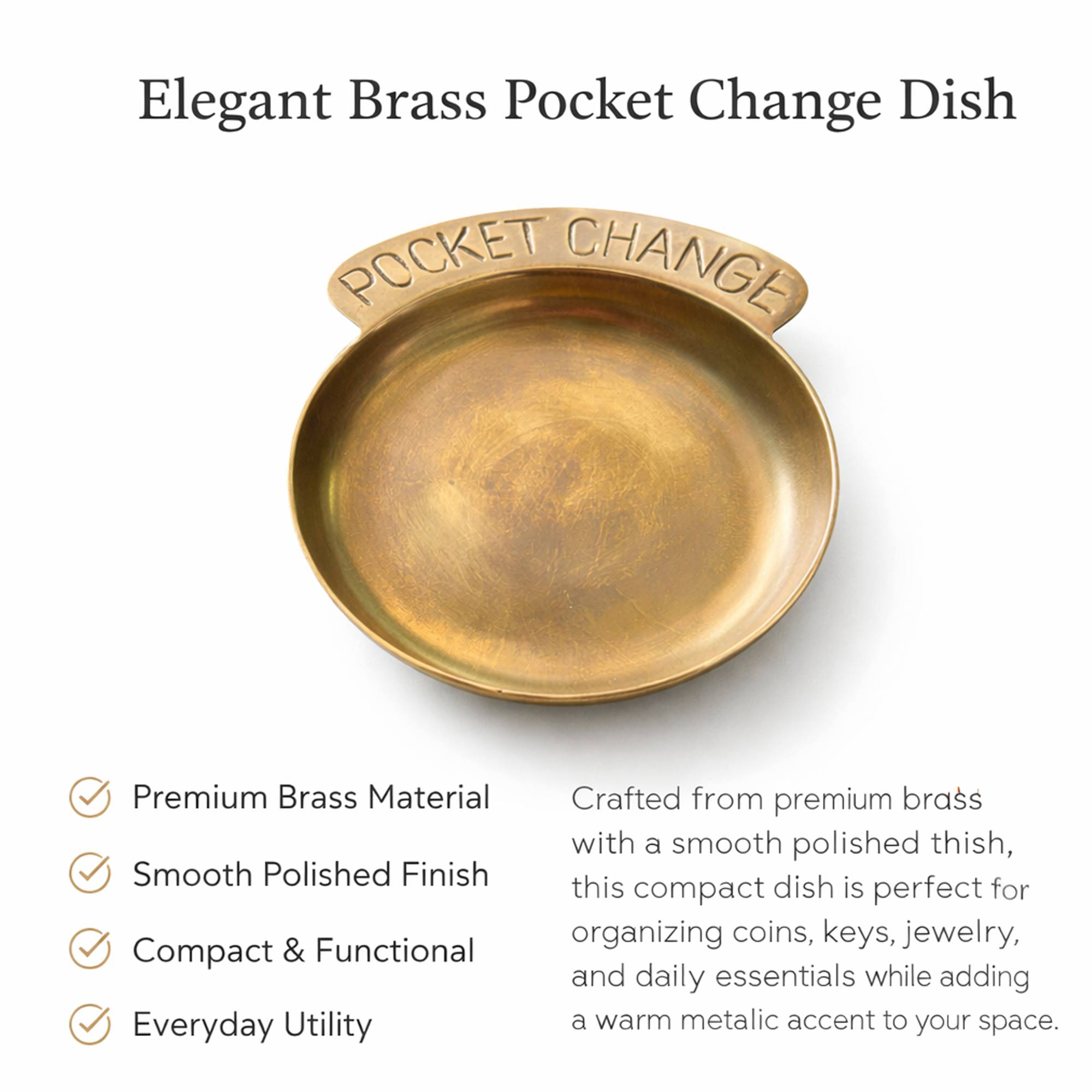 Brass Pocket Change Dish