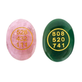 Green with Rose Quartz Zibu Coin