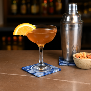 Blue Agate Coaster Set