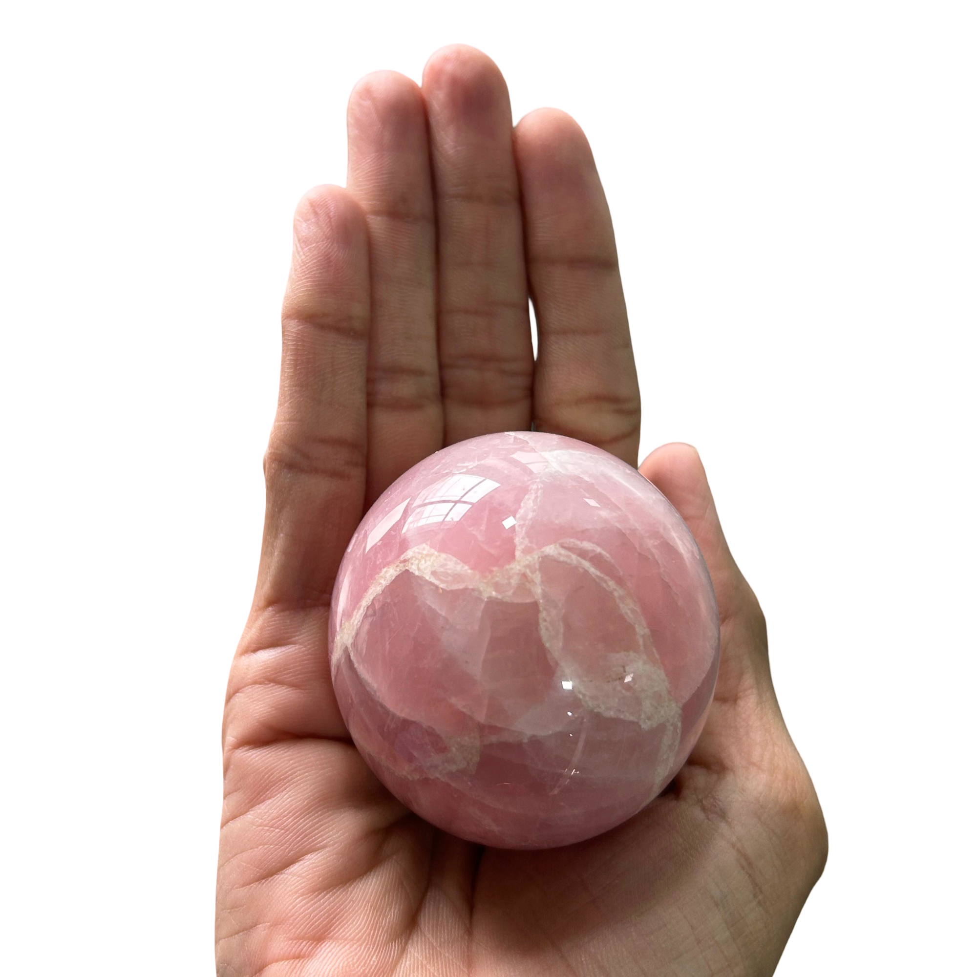 Rose Quartz Sphere Ball 50 mm for Good Luck