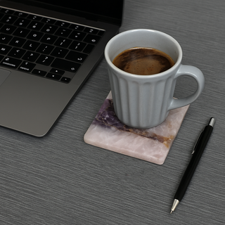 Amethyst with Rose Quartz Coaster Set