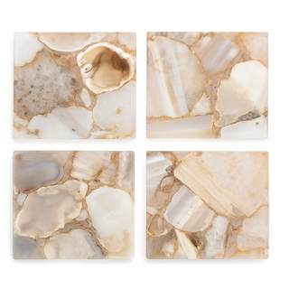 Brown Agate Coaster Set