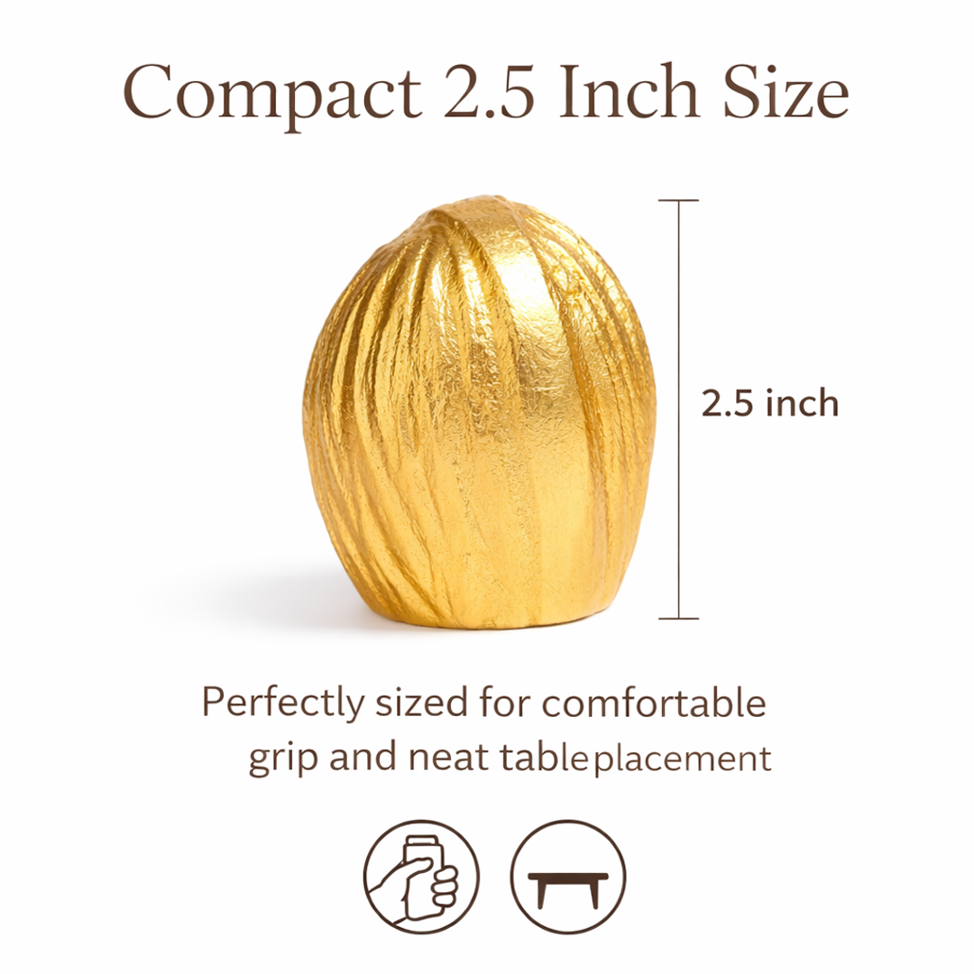 Gold Walnut Salt and Pepper Shaker - Set of 2