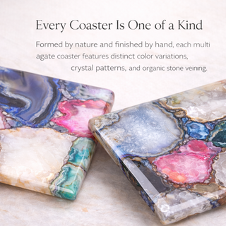 Multi-Color Agate Coaster Set