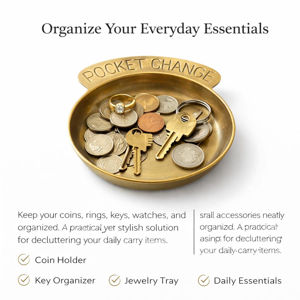 Brass Pocket Change Dish