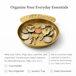 Brass Pocket Change Dish