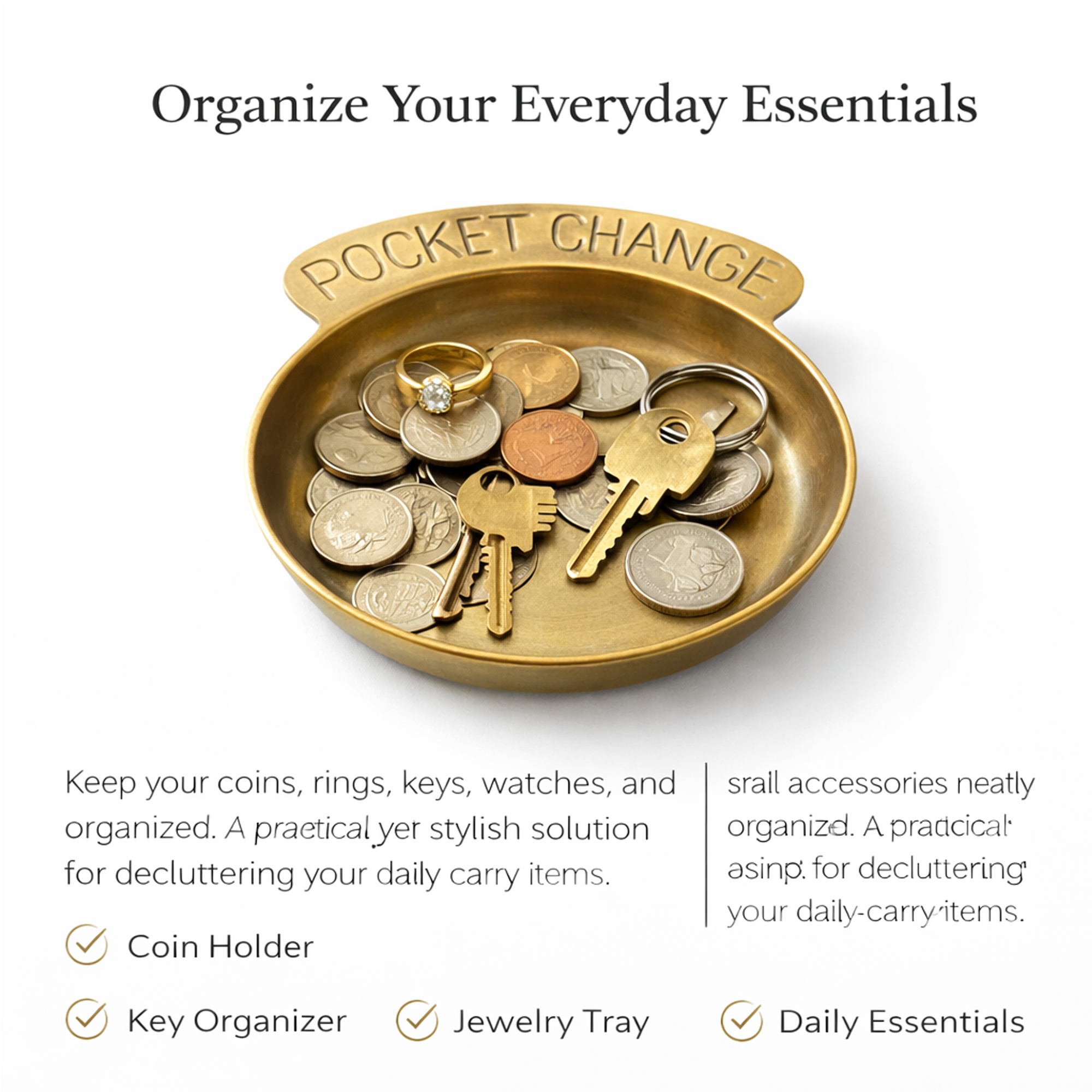 Brass Pocket Change Dish